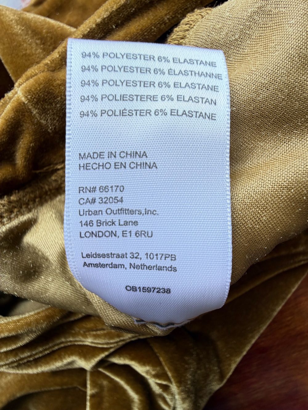 Urban Outfitters Velvet Skort with Side Slit Size M Gold NEW Indie Sleaze Y2K - Picture 7 of 9
